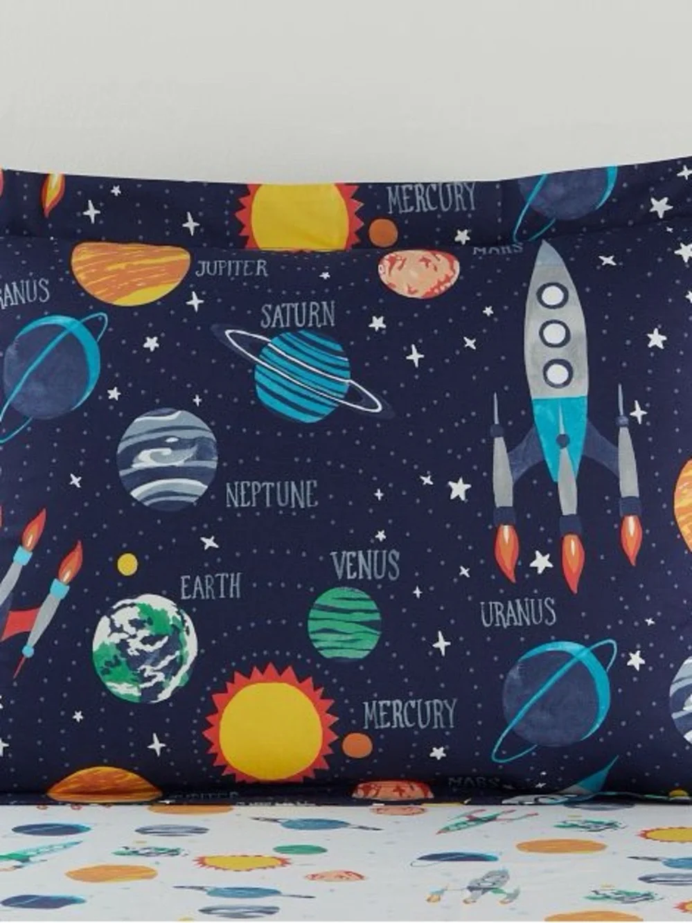 Pottery Barn Kids Solar System Glow-in-the-Dark Cotton Duvet Cover & Sham